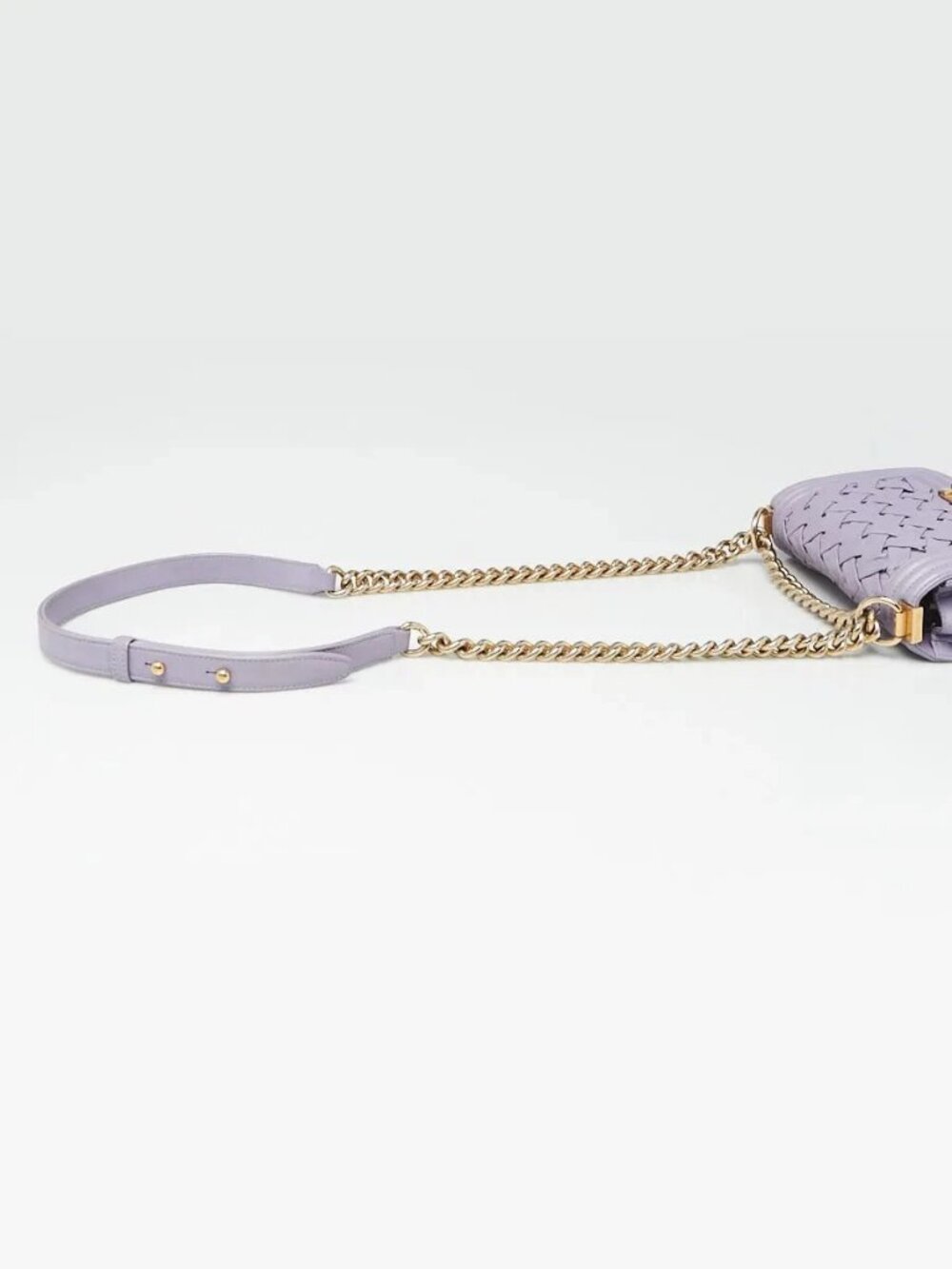 Chanel Purple Woven Lambskin Leather Paris-Versailles Small Boy Bag - Picture 6 of 10